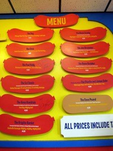 regular menu