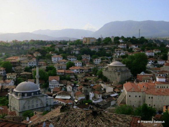 A view of Safranbolu from the top of the hill