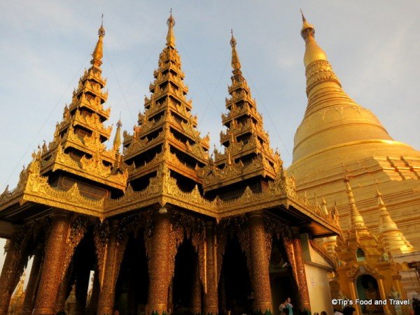 Beautiful Shwedagon temple before the sunset